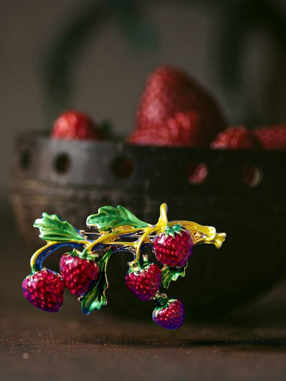 Strawberry Branch Brooch